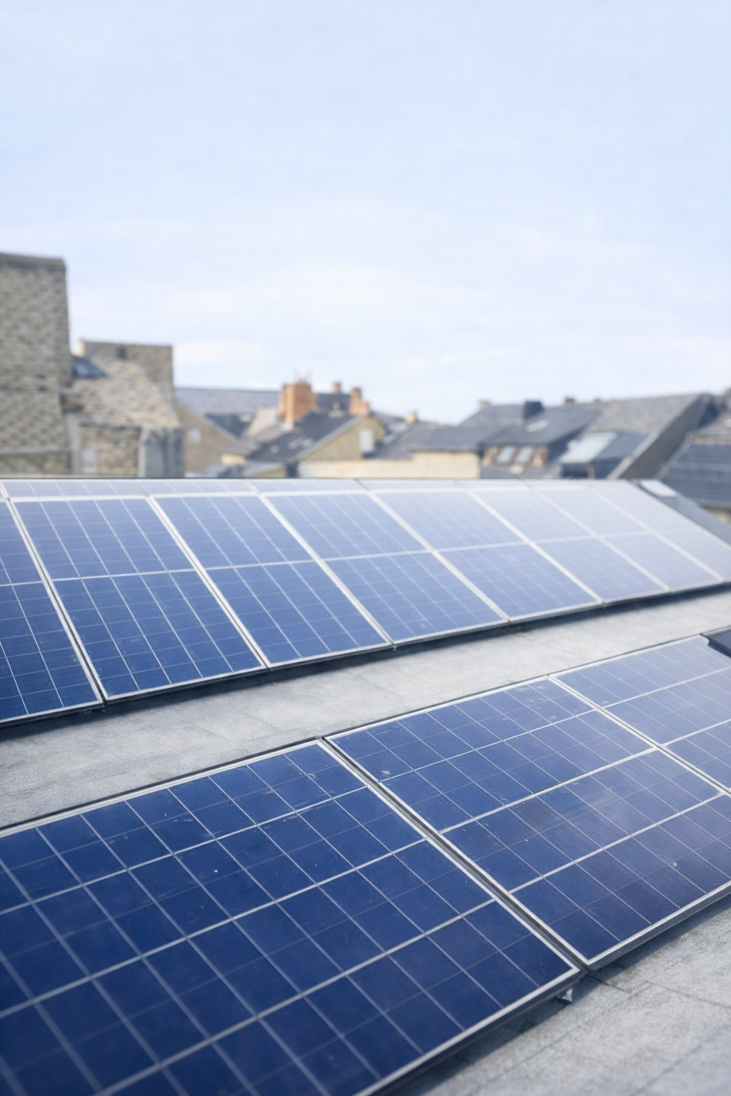 background de fenêtres et panneaux photovoltaïques en Belgique